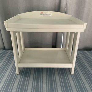 bitty baby White Doll Changing Table with Lower Shelf